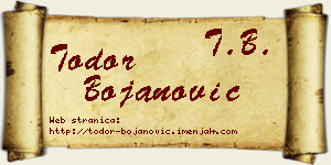 Todor Bojanović vizit kartica